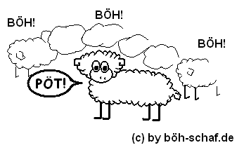 Schaf mit Sprachfehler